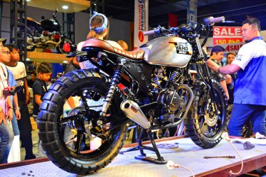 Pasay, PH - APR 23 - Yamaha motosiklet Trans Sport Show 'da 23 Nisan 2017 Pasay, Filipinler.