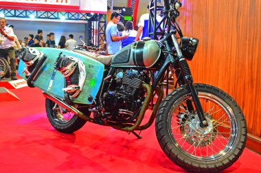 Pasay, PH - APR 23 - Harley Davidson motosiklet Trans Sport Show 'da 23 Nisan 2017, Pasay, Filipinler.