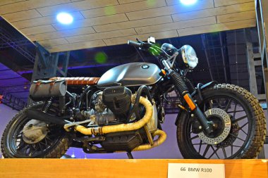Pasay, PH - APR 23 - BMW R100 motosiklet Trans Sport Show 'da 23 Nisan 2017 Pasay, Filipinler.