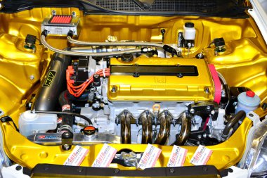 PAsay, PH - NOV 30 - 30 Kasım 2017 'de Filipinler' de Manila Oto Salon araba fuarında Honda sivil motoru. 