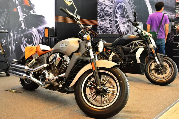 Pasay Apr Indian Scout Motorcycle Manila International Auto Show April — Stock Photo, Image
