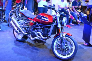 Pasay, PH - 16 Haziran - Motomorini motosiklet Makina Moto Show 'da 16 Haziran 2019 Pasay, Filipinler.