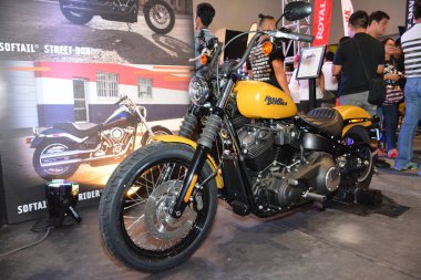 Pasay, PH - 16 Haziran - Harley Davidson motosiklet Makina Moto fuarında 16 Haziran 2019, Pasay, Filipinler.