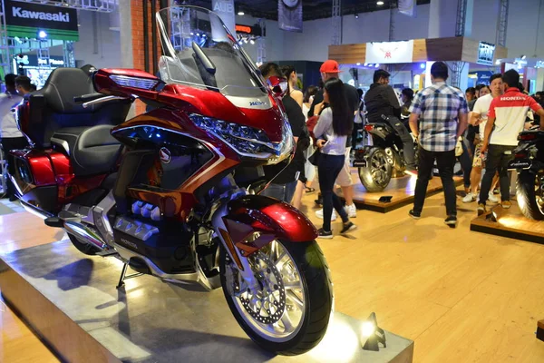 Pasay Junio Honda Goldwing Motocicleta Makina Moto Mostrar Junio 2019 —  Fotos de Stock