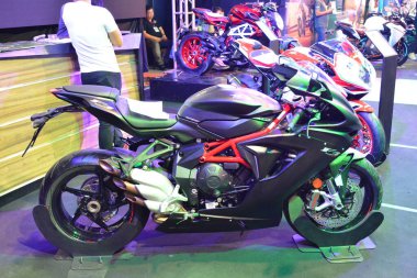 Pasay, PH - 16 Haziran - MV Agusta F3 motosiklet Makina Moto Show 16 Haziran 2019 Pasay, Filipinler.