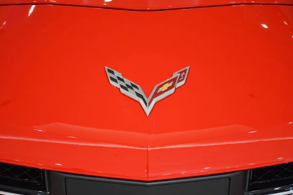 Mandaluyong Nov Chevrolet Corvette Stingray Emblem Megamall 2018 — 스톡 사진