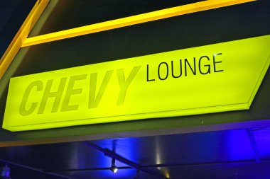 Pasay, PH - 7 Nisan - Chevrolet Chevy Lounge 7 Nisan 2018 tarihinde Pasay, Filipinler 'de Manila Uluslararası Otomobil Fuarı' nda.