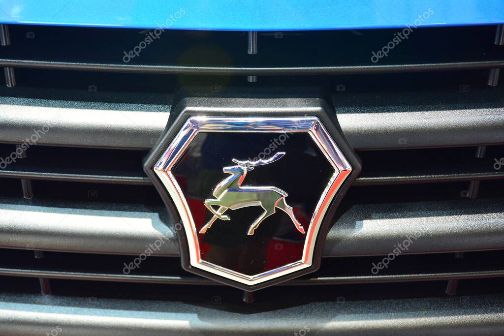PASAY, PH - APRIL 7 - Gazelle truck emblem at Manila International Auto Show on April 7, 2018 in Pasay, Philippines.