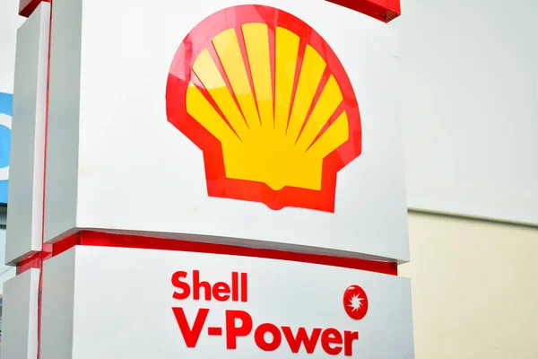 Pasay April Shell Power Schild Auf Der Manila International Auto — Stockfoto