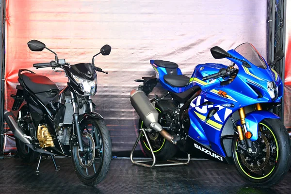 Pasay Duben Suzuki Gsx Motocykl Mezinárodní Autosalonu Manila Dubna 2018 — Stock fotografie