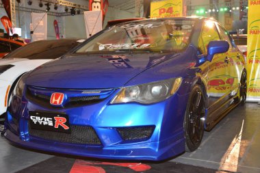 PASIG, PH - 5 Mayıs - Honda Vatandaşı 5 Mayıs 2019 tarihinde Pasig, Filipinler 'de Hot Import Nights araba fuarında.