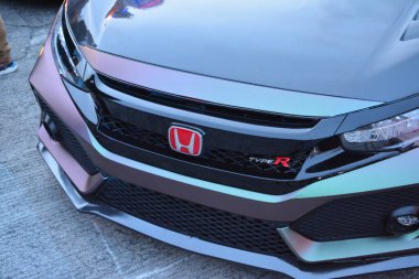 PASIG, PH - 5 Mayıs - Honda Civic type r Hot Import Nights otomobil fuarında 5 Mayıs 2019 tarihinde Pasig, Filipinler.