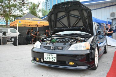 PASIG, PH - 5 Mayıs - Honda Vatandaşı 5 Mayıs 2019 tarihinde Pasig, Filipinler 'de Hot Import Nights araba fuarında.