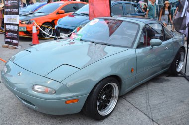 PASIG, PH - 5 Mayıs - Mazda mx5 miata 5 Mayıs 2019 tarihinde Pasig, Filipinler 'de Hot Import Nights araba fuarında.