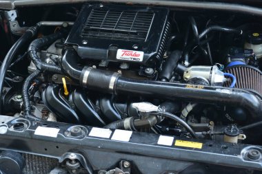 Pasay, PH - 26 Mayıs - Toyota Vitz motoru Toyota karnavalı, 26 Mayıs 2019 Pasay, Filipinler.