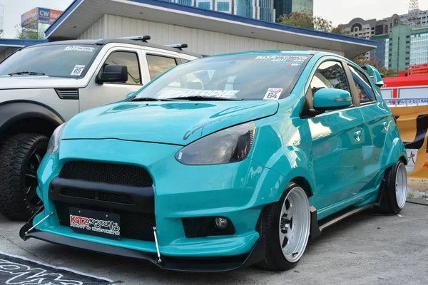 Pasig May Mitsubishi Mirage Автосалоні Hot Import Nights Травня 2019 — стокове фото