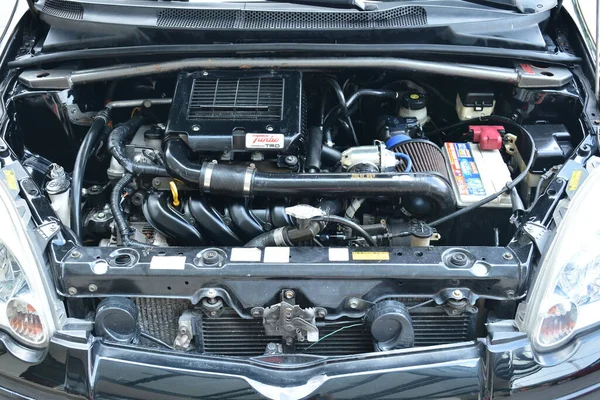 Pasay May Toyota Vitz Engine Toyota Carfest 2019 필리핀 Pasay — 스톡 사진