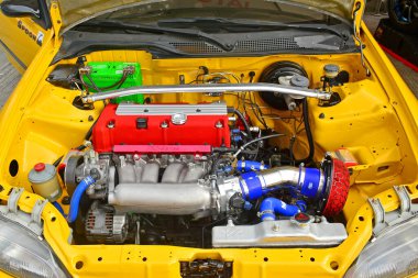 PASIG, PH - 13 Mayıs - Honda sivil otomobil fuarında 13 Mayıs 2018 tarihinde Pasig, Filipinler.