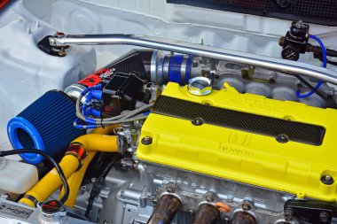 PASIG, PH - 13 Mayıs - Honda sivil otomobil fuarında 13 Mayıs 2018 tarihinde Pasig, Filipinler.