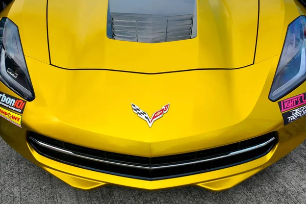 Pasig May Chevrolet Corvette Stingray Автосалоні Hot Import Nights Травня — стокове фото