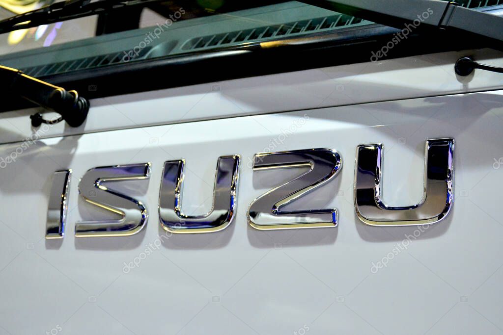 PASAY, PH - JULY 15 - Isuzu emblem at Philauto bus and truck show on July 14, 2020 in Pasay, Philippines.