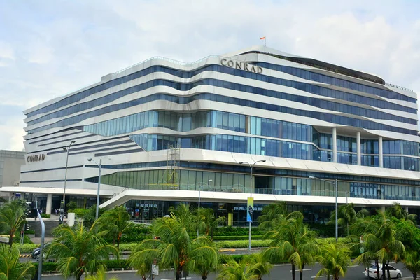 Pasay Juillet Façade Hôtel Conrad Juillet 2018 Pasay Philippines Nom — Photo