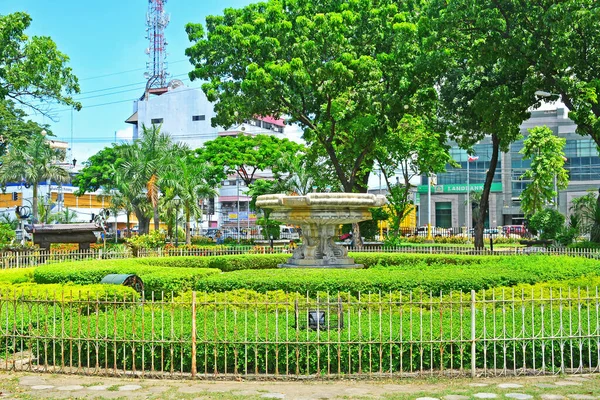 Cebu Giugno Fontana Acqua Plaza Independencia Giugno 2017 Cebu Filippine — Foto Stock