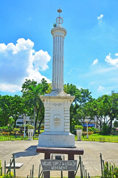 Cebu Giugno Plaza Independencia Miguel Lopez Legazpi Monumento Giugno 2017 — Foto Stock