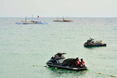 17 Eylül 2017 'de Acuaverde Beach Resort sürat teknesi Laiya, Batangas, Filipinler' de..