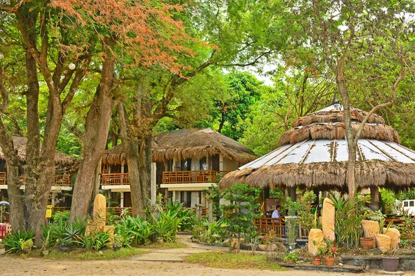 Eylül 2017 Laiya Batangas Filipinler Acuaverde Beach Resort Karşılama Kabini — Stok fotoğraf