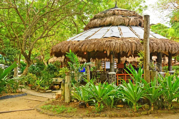 Batangas Sept Acuaverde Beach Resort Recepció Kunyhó Homlokzat 2017 Szeptember — Stock Fotó