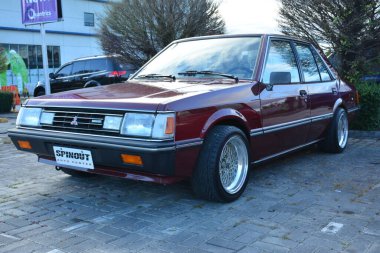 RIZAL, PH - 11 Şubat - Mitsubishi Lancer Doğu Otomobil Fuarı 11 Şubat 2019 'da Taytay, Rizal, Filipinler' de.