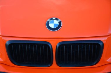 RIZAL, PH - 11 Şubat - 11 Şubat 2019 tarihinde Doğu Otomobil Fuarı 'nda BMW arabası Taytay, Rizal, Filipinler.