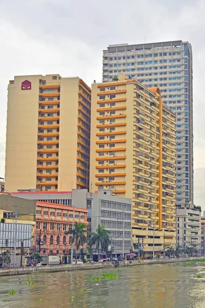 Manila Oct Metrobank Escolta Twin Tower Fassade Oktober 2017 Escolta — Stockfoto