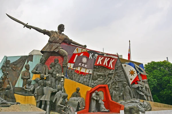 MANILA, PH-OCT 7 - Andres Bonifacio Tapınağı 7 Ekim 2017, Manila, Filipinler. Tapınak Andres Bonifacio 'nun hayat hikayesini gösteriyor. Çocukluğundan ölümüne kadar Filipinli bir kahraman..