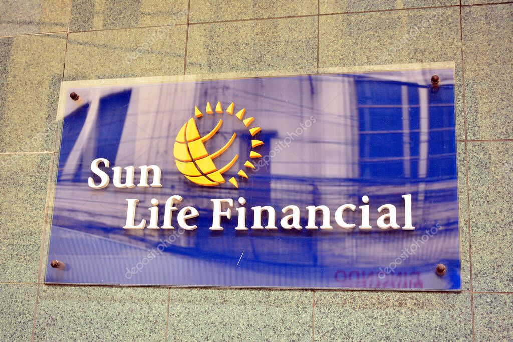 MANILA, PH - OCT 7 - Sun Life Financial signage on October 7, 2017 in Manila, Philippines.