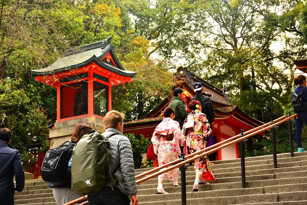 Kyoto April Fushimi Inari Taisha Tritt April 2017 Kyoto Japan — Stockfoto