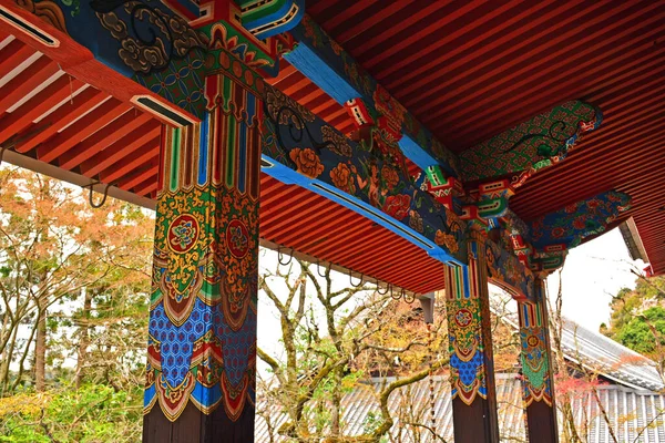 Kyoto Abril Eikando Zenrinji Detalhe Arte Templo Abril 2017 Kyoto — Fotografia de Stock