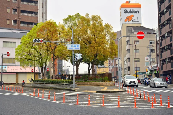 Osaka April Isshinji Road Buildings April 2017 Osaka Japan — Stock Photo, Image