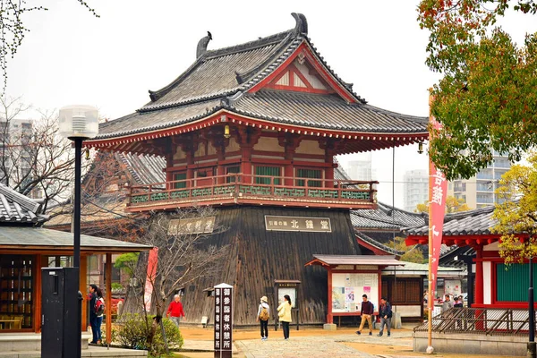 Osaka Abril Shitennoji Temple Fachada Abril 2017 Osaka Japão Shitennoji — Fotografia de Stock