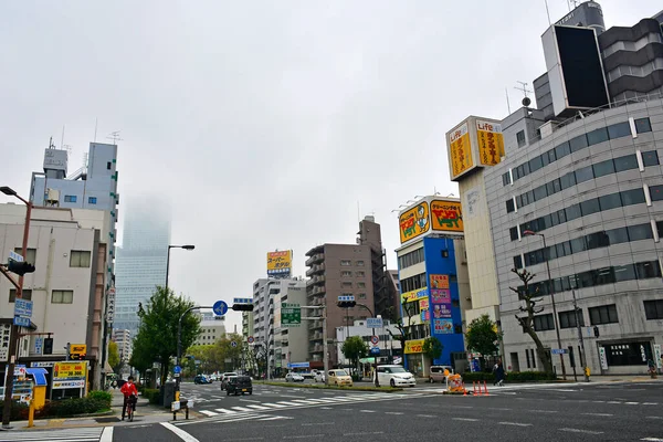 Osaka Abril Edifícios Modernos Japoneses Shitennoji Abril 2017 Osaka Japão — Fotografia de Stock