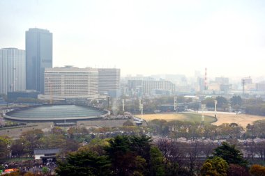 OSAKA, JP - 8 Nisan - Osaka şehrinin 8 Nisan 2017 tarihinde Osaka, Japonya.