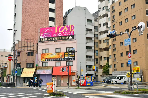 Osaka Απριλιου Σύγχρονα Ιαπωνικά Κτίρια Στο Shitennoji Στις Απριλίου 2017 — Φωτογραφία Αρχείου