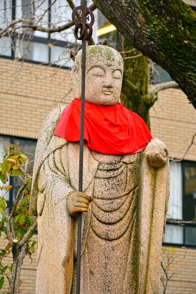 Osaka April Shitennoji Tempelmunkstaty Den April 2017 Osaka Japan Shitennoji — Stockfoto