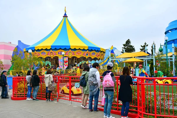 Osaka April Sesame Street Theic Carousel Ride Universal Studios Japan — 스톡 사진