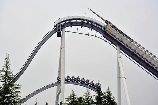 Osaka April Roller Coaster Loop Design Ride Universal Studios Japan — Φωτογραφία Αρχείου