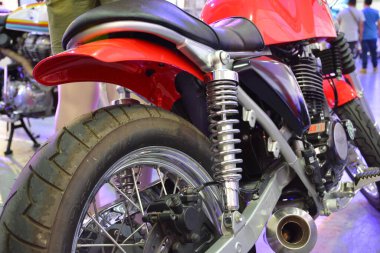 PASIG, PH - 9 Mart - 9 Mart 2019 tarihinde Pasig, Filipinler 'de Ride Ph motosiklet fuarında özelleştirilmiş motosiklet.