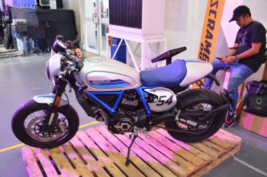 PASIG, PH - 9 Mart - Ducati Scrambler motosiklet Ride Ph motosiklet gösterisi 9 Mart 2019 Pasig, Filipinler.