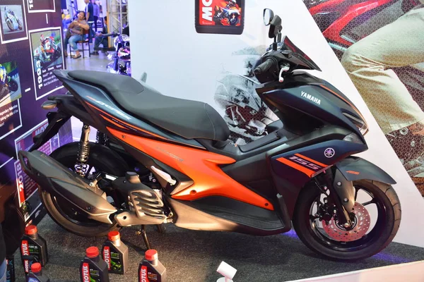 Pasig Maart Yamaha Aerox 155 Motorfiets Ride Motorshow Maart 2019 — Stockfoto