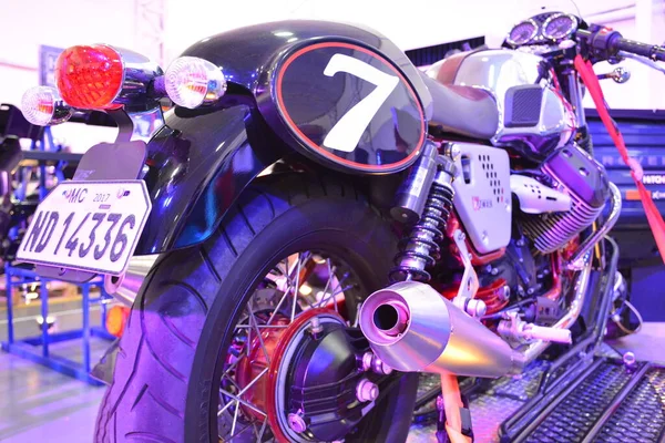 Pasig Marzec Motocykl Wyścigowy Moto Guzzi Wystawie Motocyklowej Ride Marca — Zdjęcie stockowe